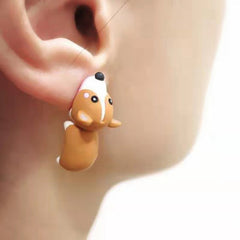 2pcs Animal Cartoon Stud Earring For Girls