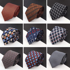 Men's Business Plaid Tie Casual Decorative Accessories