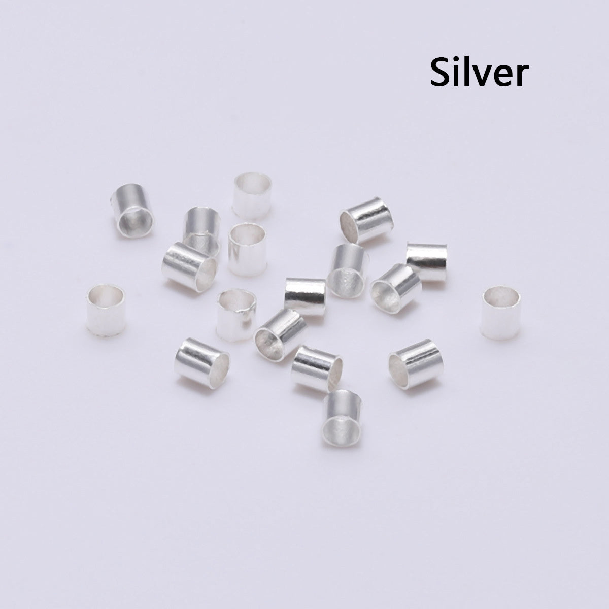 500Pcs Golden/Silver/Copper Tube Crimp End Beads for Jewelry Making