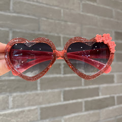 Girls Heart Frame UV Protection Sunglasses for Outdoor Activities