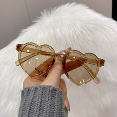 Colorful Heart Shaped Sunglasses for Girls UV400