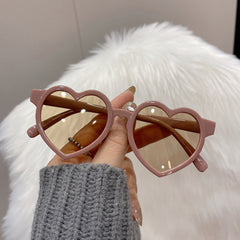 Colorful Heart Shaped Sunglasses for Girls UV400