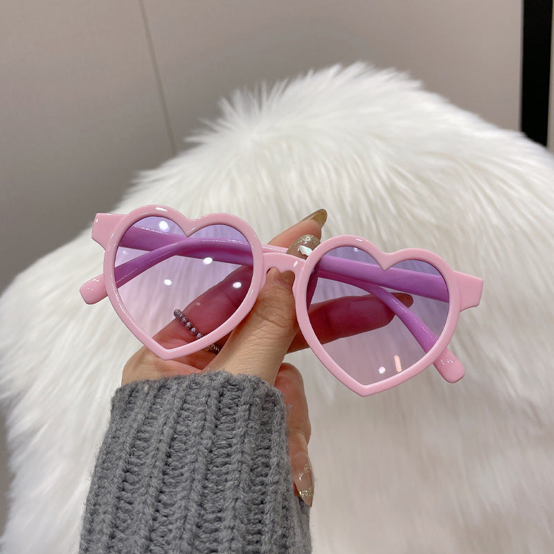 Colorful Heart Shaped Sunglasses for Girls UV400