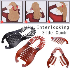 Solid Banana Clip Elastic Hair Comb Ponytail Maker Vintage Hair Accessory