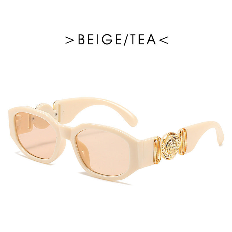 Square Frame Sunglasses Gradient Lens Glasses UV400