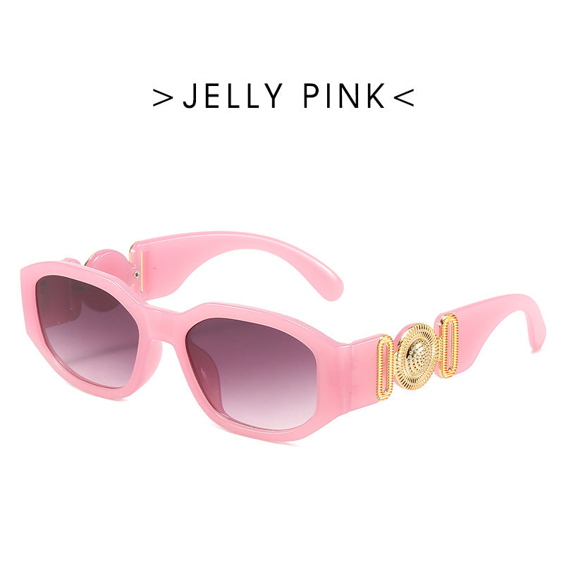 Square Frame Sunglasses Gradient Lens Glasses UV400