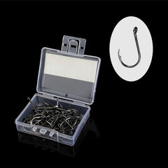 100pcs High Carbon Steel Circle Hooks for Soft Lure Sea Fishing