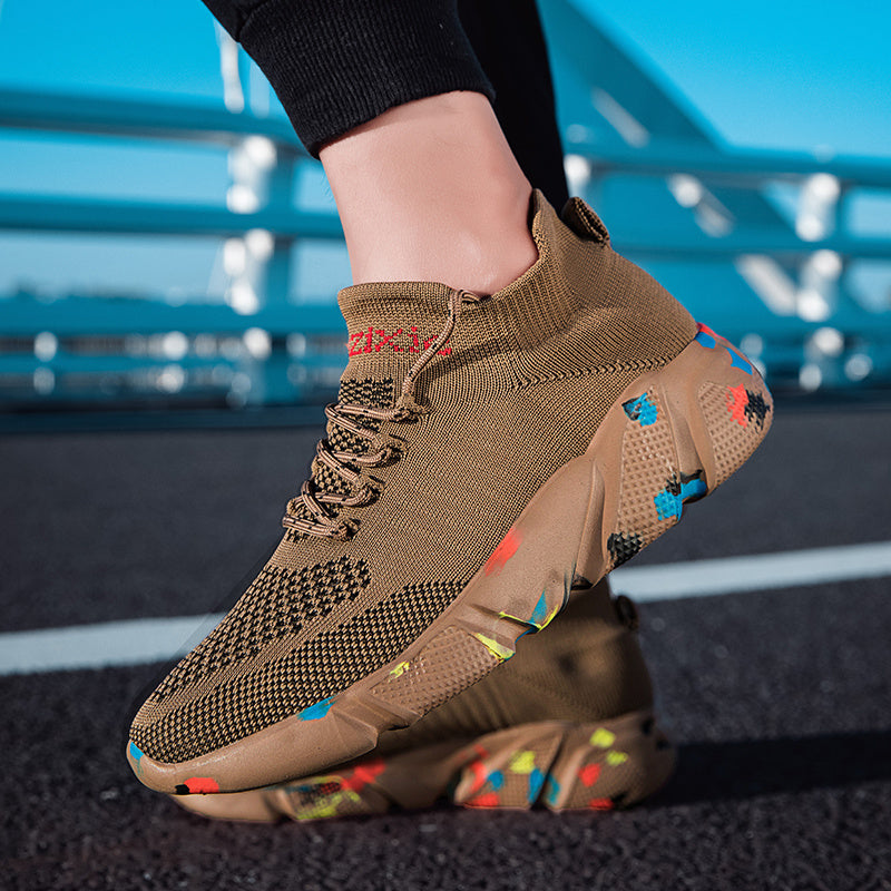 Women's Flying Woven Lace Up Running Shoes