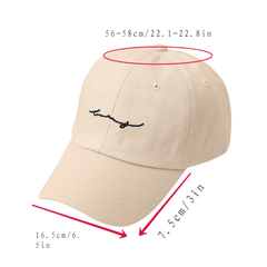 Soft Embroidery Baseball Cap Unisex Solid Cotton Snapback Cap