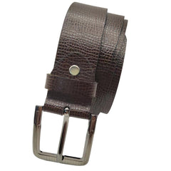 Men's Leather Jeans Belt Classic Dress Belt Prong Buckle