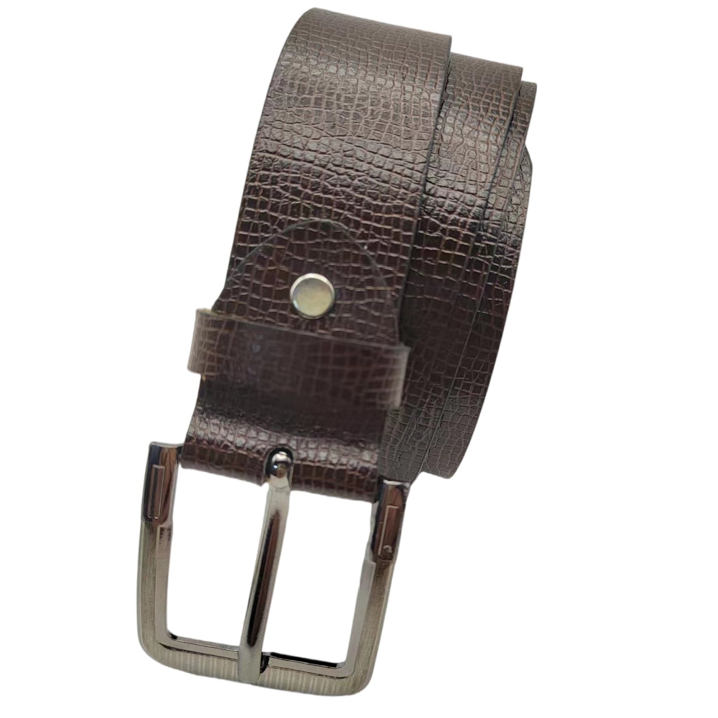 Men's Leather Jeans Belt Classic Dress Belt Prong Buckle