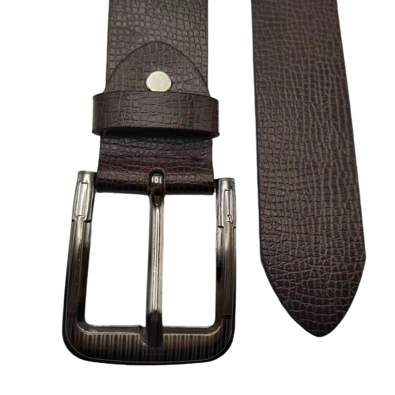 Men's Leather Jeans Belt Classic Dress Belt Prong Buckle