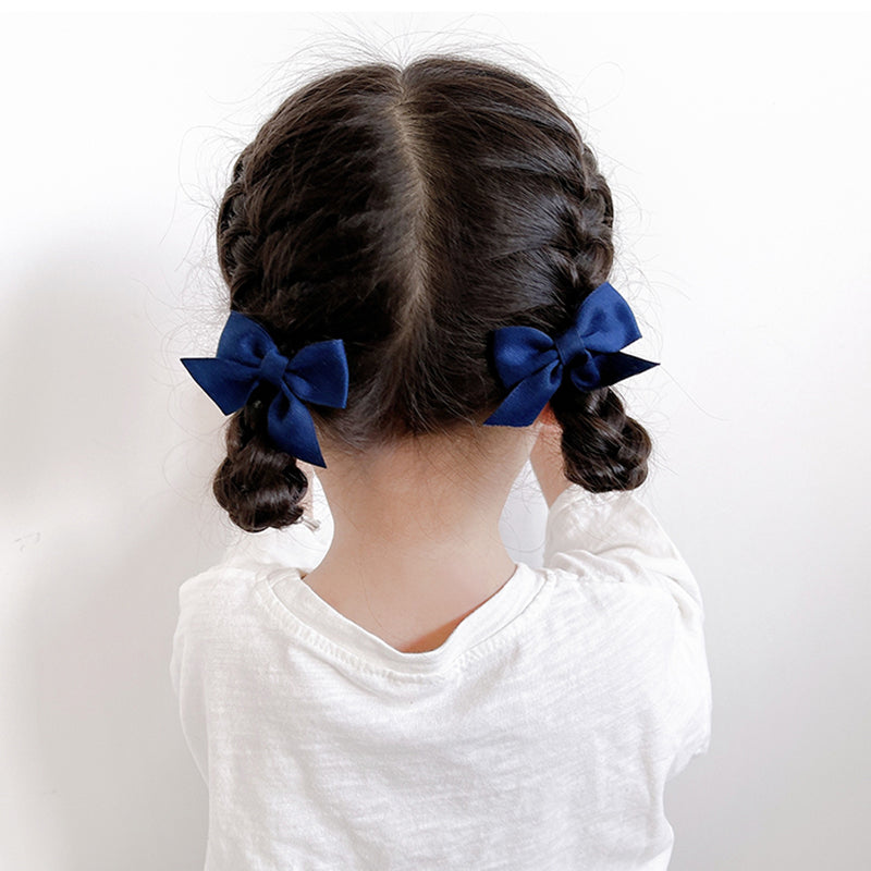 Girls Bow Hair Clips Set for Holiday Party