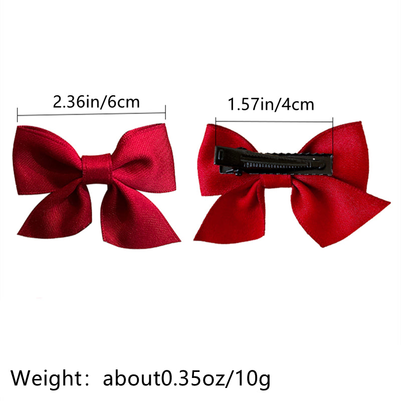 Girls Bow Hair Clips Set for Holiday Party