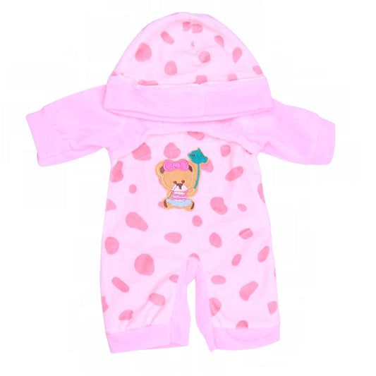 2pcs One piece Suit Pajamas for 15 inch Baby Doll American 18 Inch Doll
