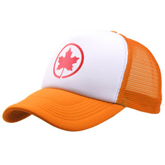 Unisex Summer Baseball Cap Casual Maple Leaf Net Cap Hat