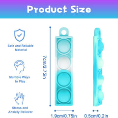 36pcs Fidget Toy Charm Keychain Block Keyring Novelty Bag Accessory