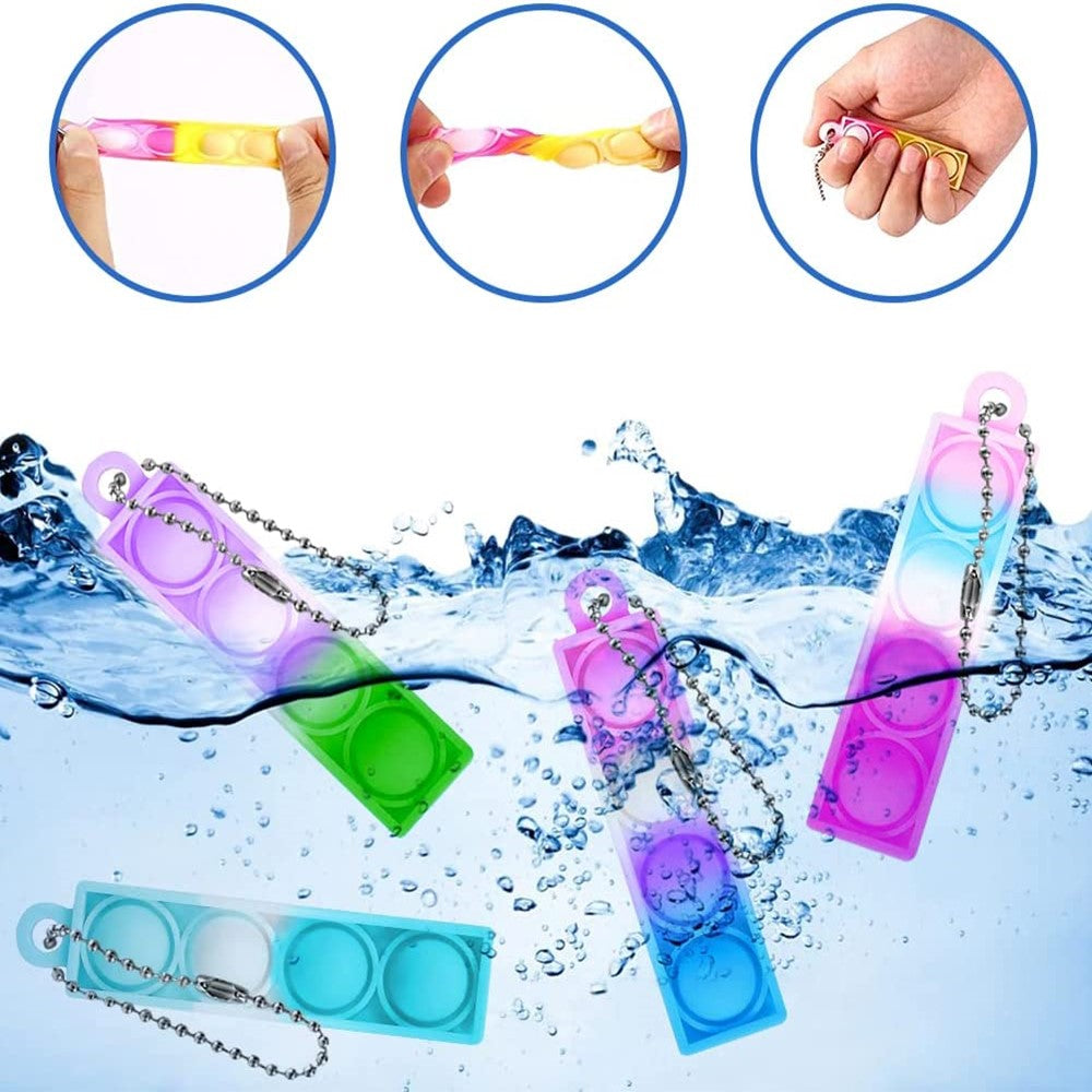36pcs Fidget Toy Charm Keychain Block Keyring Novelty Bag Accessory