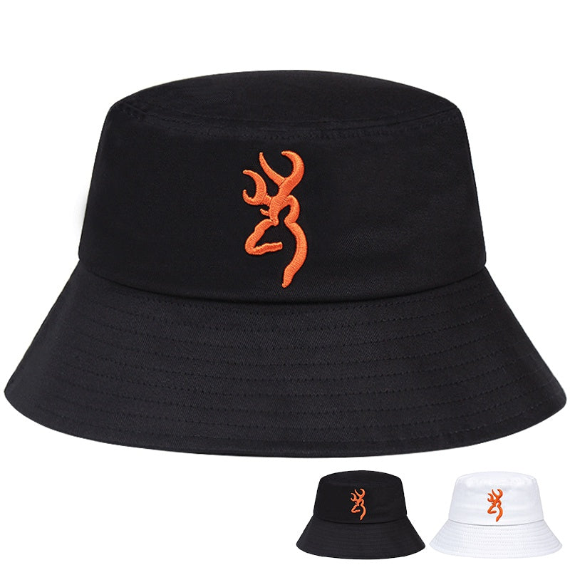 Hip Hop Bucket Hat Solid Tactical Flame Embroidery Sun Hats