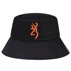 Hip Hop Bucket Hat Solid Tactical Flame Embroidery Sun Hats