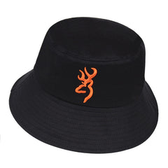 Hip Hop Bucket Hat Solid Tactical Flame Embroidery Sun Hats