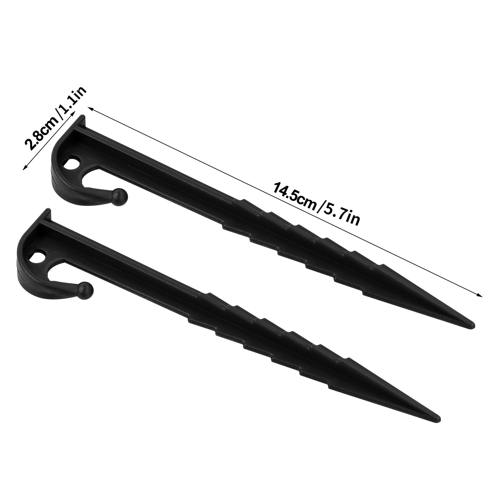 20pcs Heavy Duty Plastic Tent Pegs Durable Camping Nails for Secure Tent Stakes