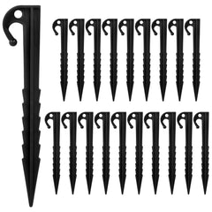 20pcs Heavy Duty Plastic Tent Pegs Durable Camping Nails for Secure Tent Stakes