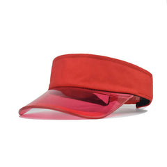 Transparent Stitching Summer Visor Hat PVC UV Protection Travel Beach Cap