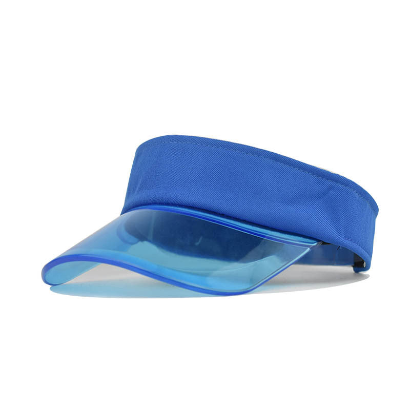 Transparent Stitching Summer Visor Hat PVC UV Protection Travel Beach Cap