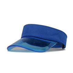 Transparent Stitching Summer Visor Hat PVC UV Protection Travel Beach Cap