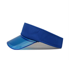 Transparent Stitching Summer Visor Hat PVC UV Protection Travel Beach Cap