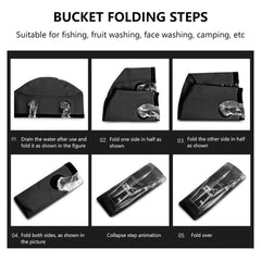 Foldable Camping/Fishing Water Bucket - Easy Storage, Durable Pail Basin