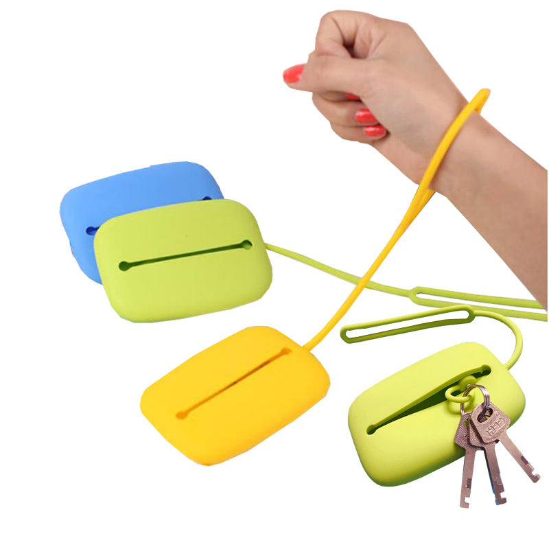 Mini Silicone Wallet Hanging Key Card Coin Storage Bag