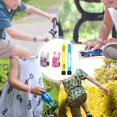 8pcs Child SOS Safety Bracelets Waterproof Anti Lost Wrist Belt for Boys Girls