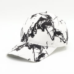 Vintage Graffiti Print Baseball Cap Tie Dye