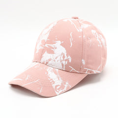 Vintage Graffiti Print Baseball Cap Tie Dye