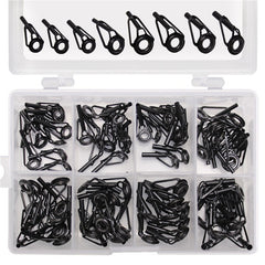 8pcs 80pcs Ceramic Carbon Steel Direction Ring Guide Set for Lure Rods
