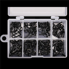 8pcs 80pcs Ceramic Carbon Steel Direction Ring Guide Set for Lure Rods