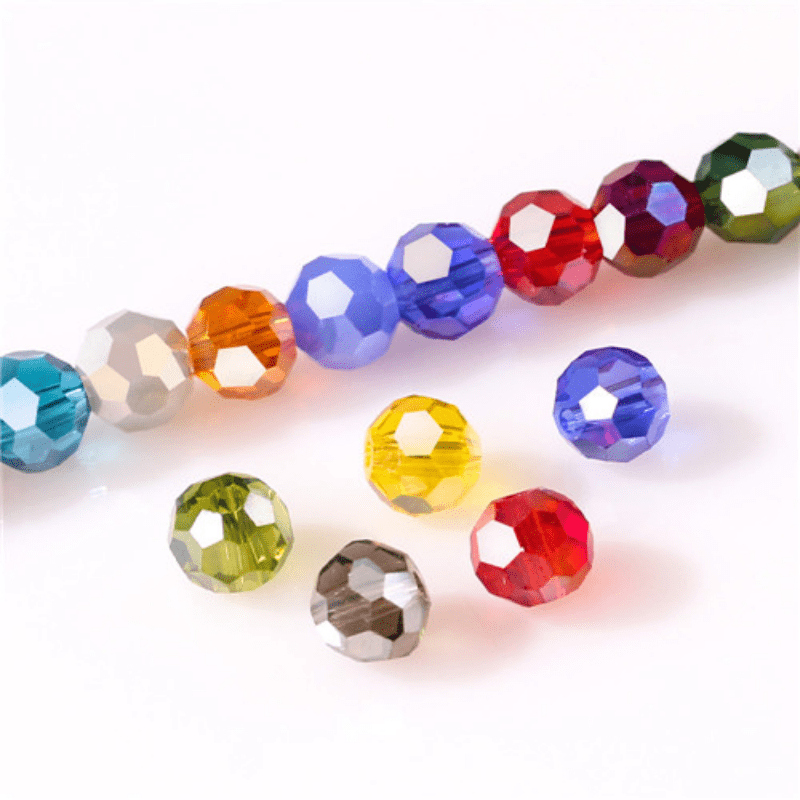 150Pcs Czech AB Round Glass Beads DIY Jewelry Making Faceted Crystal 3mm