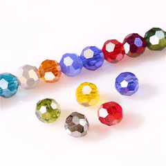 150Pcs Czech AB Round Glass Beads DIY Jewelry Making Faceted Crystal 3mm