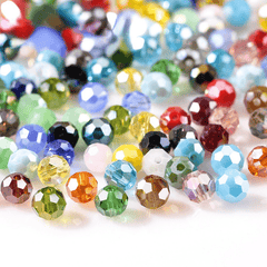 150Pcs Czech AB Round Glass Beads DIY Jewelry Making Faceted Crystal 3mm