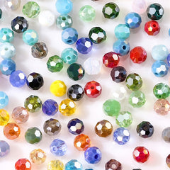 150Pcs Czech AB Round Glass Beads DIY Jewelry Making Faceted Crystal 3mm