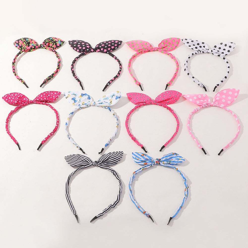 10pcs Polka Dot Heart Floral Star Headbands for Girls