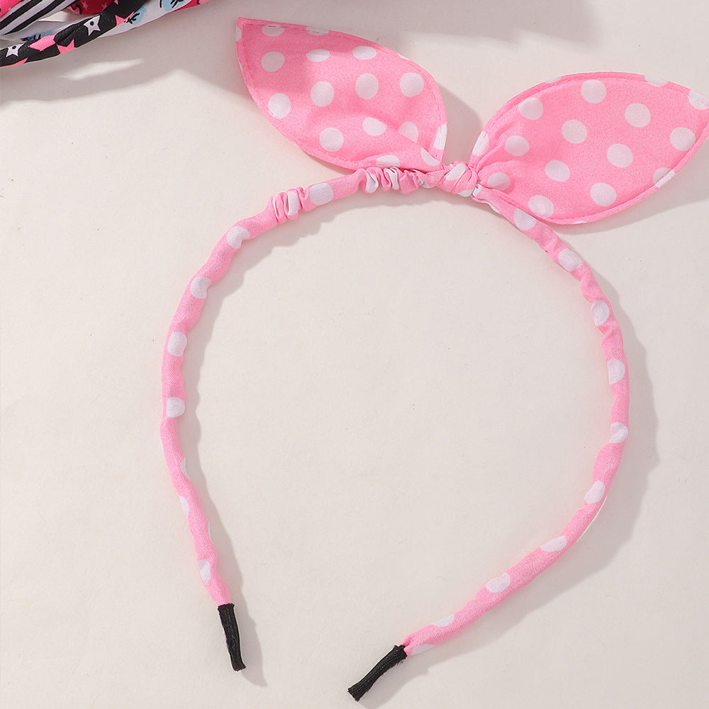 10pcs Polka Dot Heart Floral Star Headbands for Girls