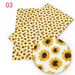 1pc Sunflower Pattern Cotton Fabric Precut DIY Patchwork Sewing Quilting