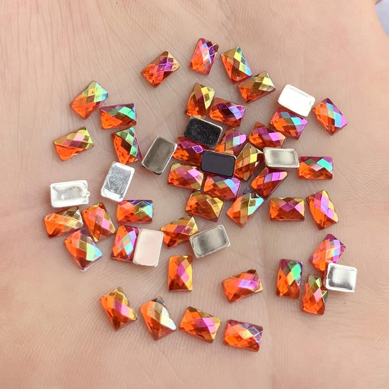 100PCS 0.23in AB Flatback Rhinestone DIY Crafts