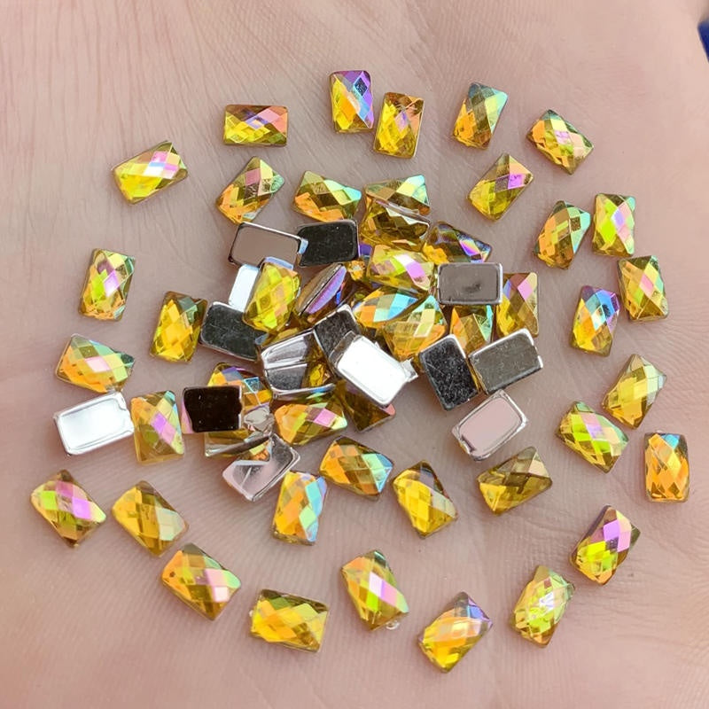 100PCS 0.23in AB Flatback Rhinestone DIY Crafts