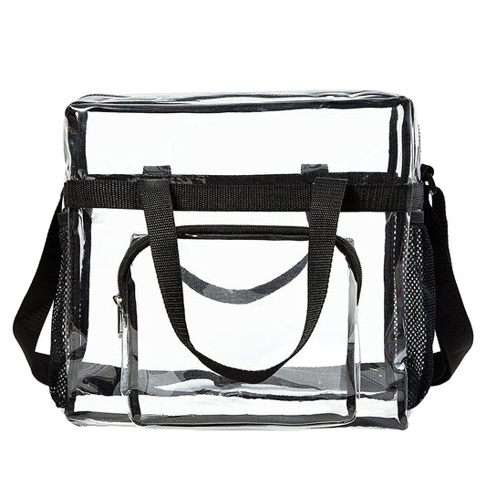 Clear Stadium Bag with Adjustable Strap Large Capacity
