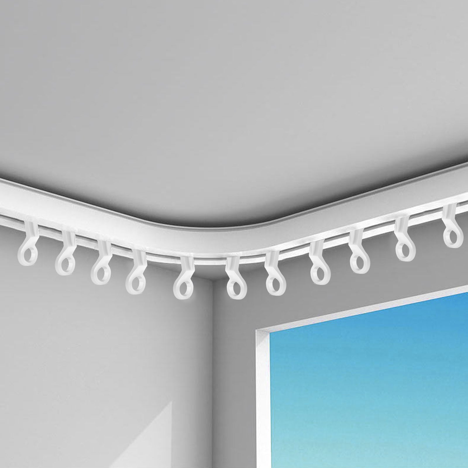 50pcs Plastic Curtain Gliders for Window, Shower Curtains, Doors