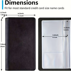 High Capacity Business Card Organizer Book, Credit Card Holder